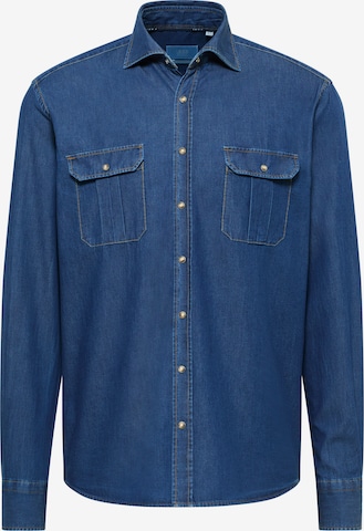 ETERNA Zakelijk overhemd in Blauw: voorkant