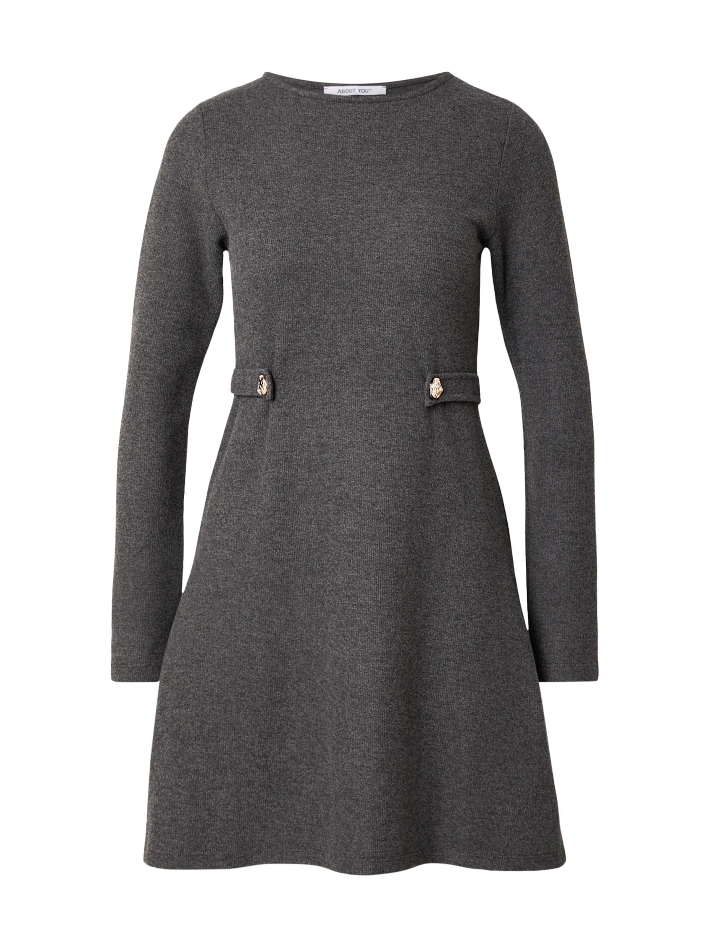 ABOUT YOU Gebreide jurk 'Manja' in Grijs: voorkant