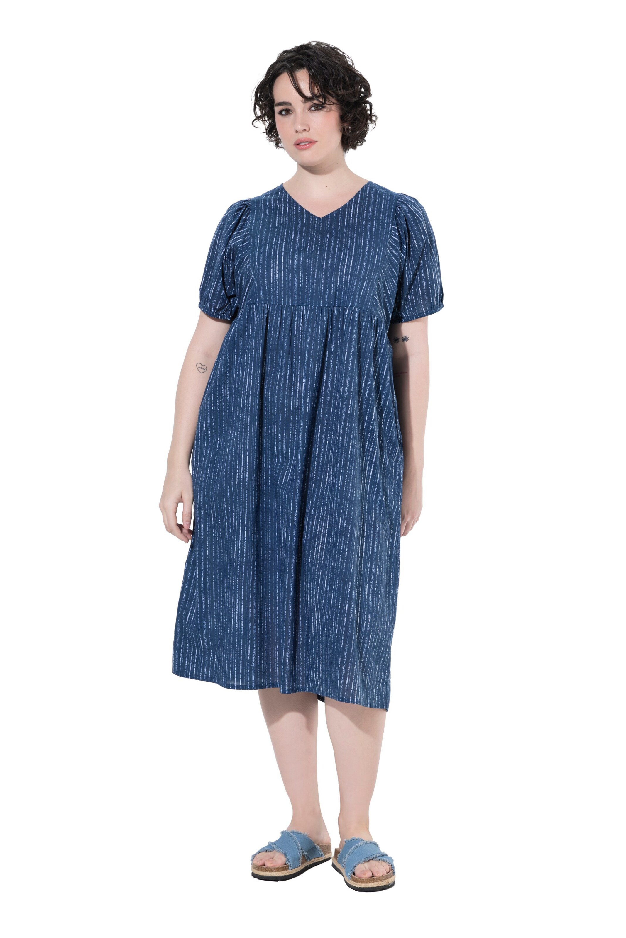 Ulla Popken Kleid in Blau: Vorderseite