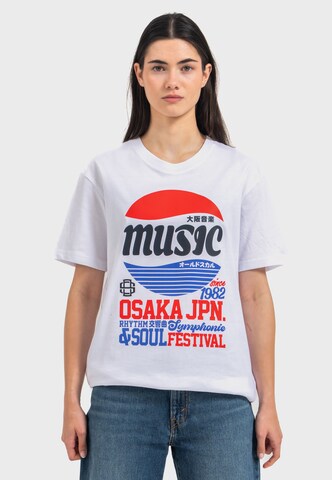 Oldskull Shirt 'Asian Osaka Music Logo Graphic' in Wit