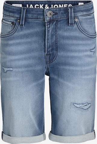 Coupe slim Jean 'Rick' Jack & Jones Junior en bleu : devant