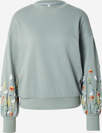 Hailys Sweatshirt 'Is44alie' in Grün: Vorderseite