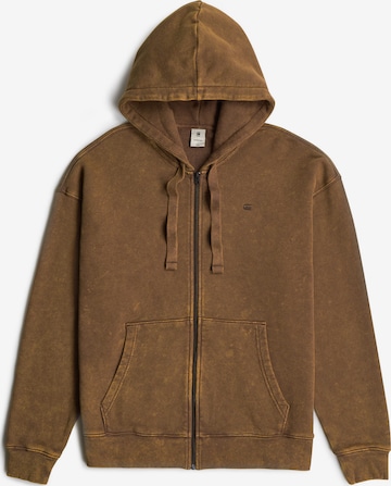 G-STAR Sweatjacke in Braun: Vorderseite
