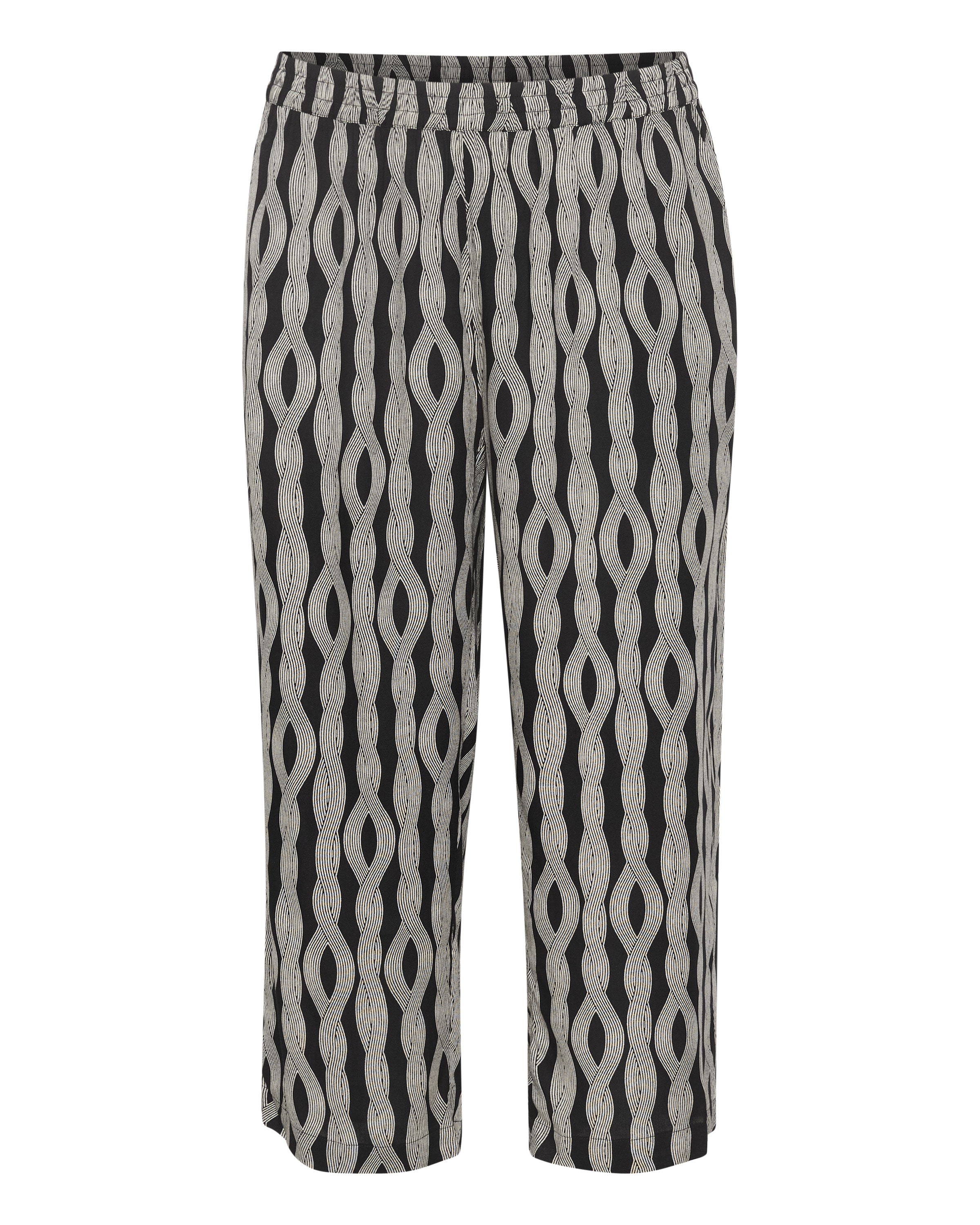 KAFFE CURVE - Loosefit Pantalón 'sanna' en negro: frente