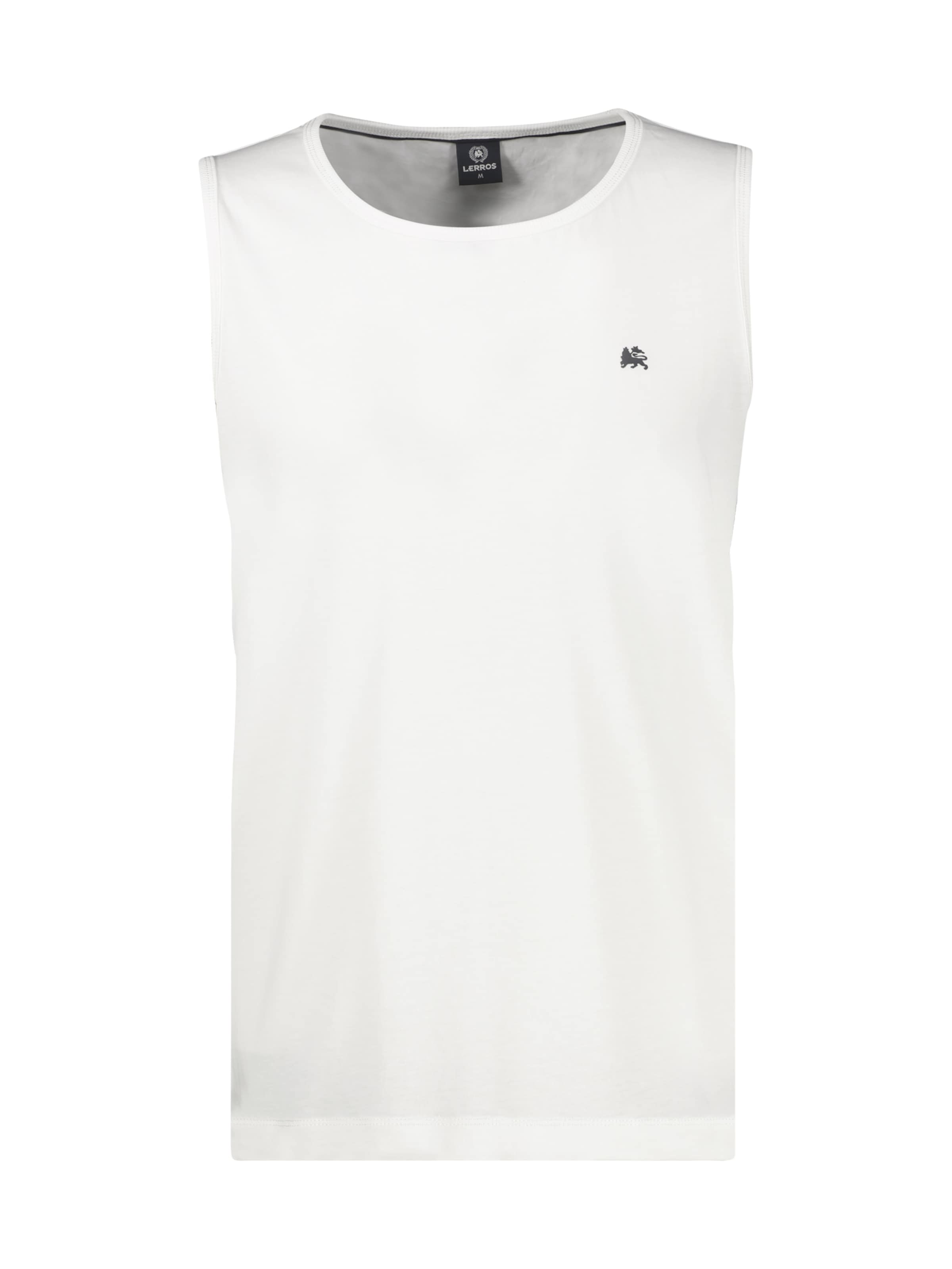 LERROS Sportliches Baumwoll-Tanktop mit O-Neck, große Größen in Weiß: Vorderseite
