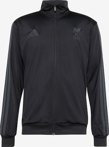 ADIDAS PERFORMANCE Trainingsjack 'FC Liverpool DNA' in Zwart: voorkant