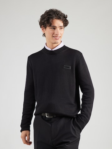 Karl Lagerfeld Πουλόβερ σε μαύρο: μπροστά