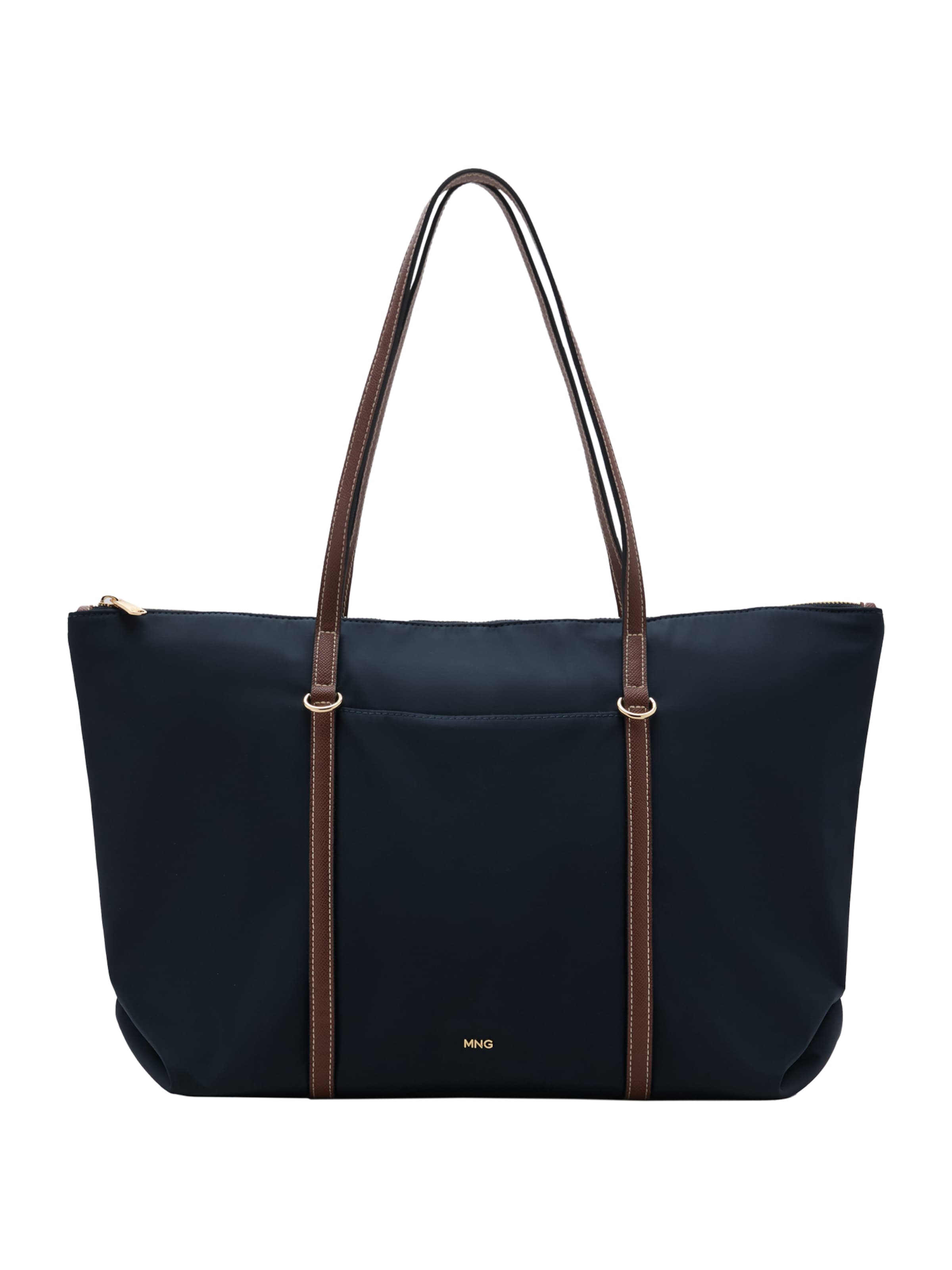 MANGO "Чанта тип ""Shopper""" 'COBALT' в морскосиньо / карамел, Преглед на продукта