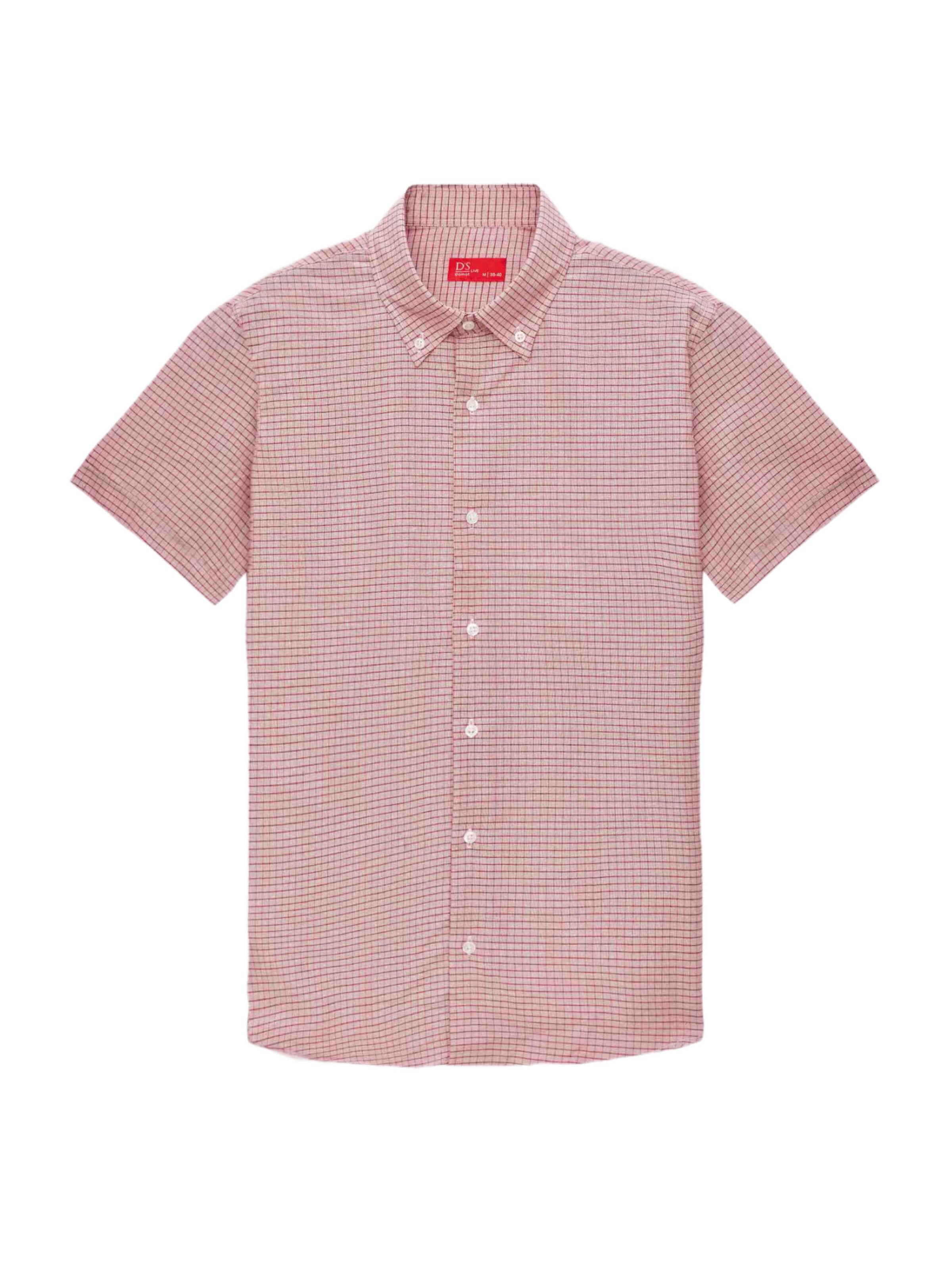 D’S Damat Regular Fit Hemd in Rot: Vorderseite