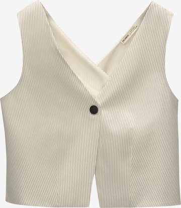 Pull&Bear Suit Vest in Beige: front