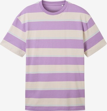 T-Shirt TOM TAILOR DENIM en violet : devant