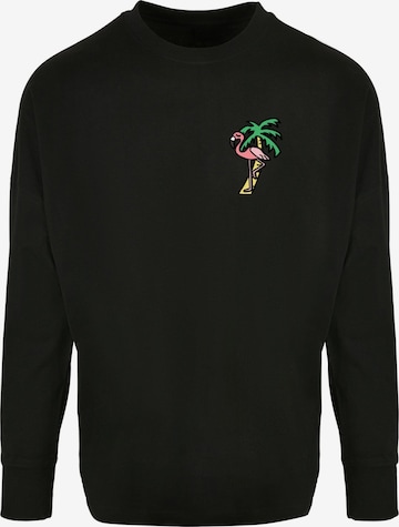 T-Shirt 'Flamingo' Mister Tee en noir : devant