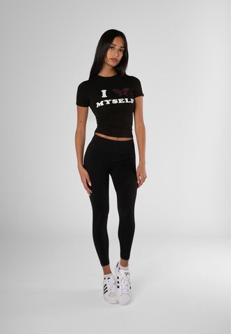 juoda Felicious Marškinėliai 'Love Yourself'