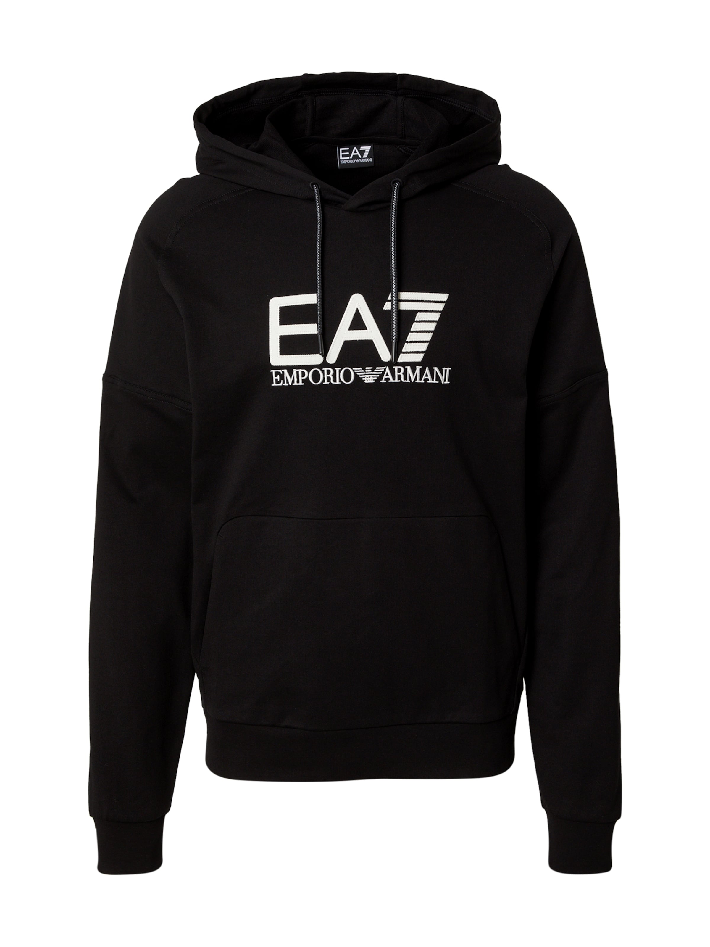 EA7 Emporio Armani Hoodie in Schwarz: Vorderseite