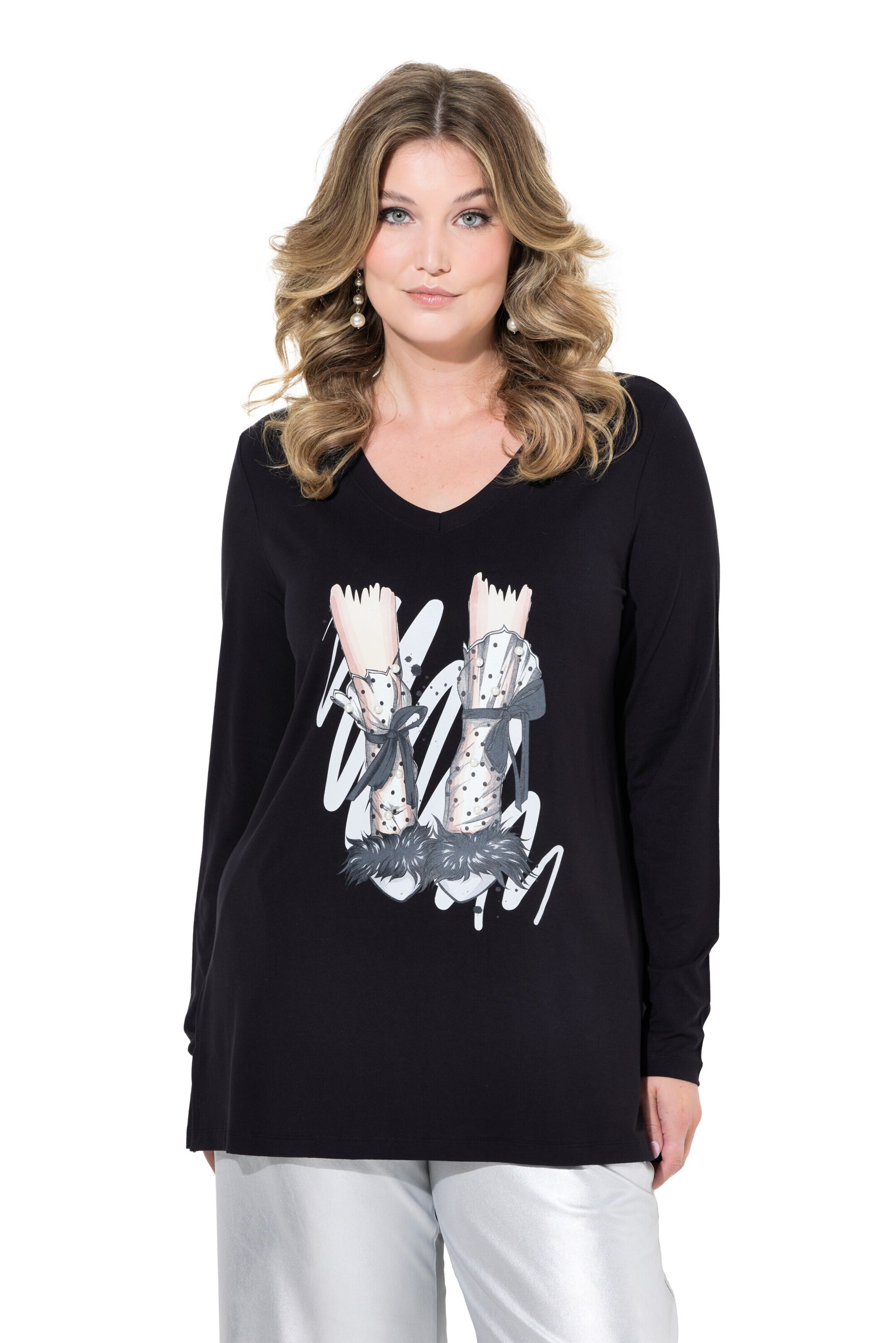 MIAMODA Shirt in Zwart: voorkant