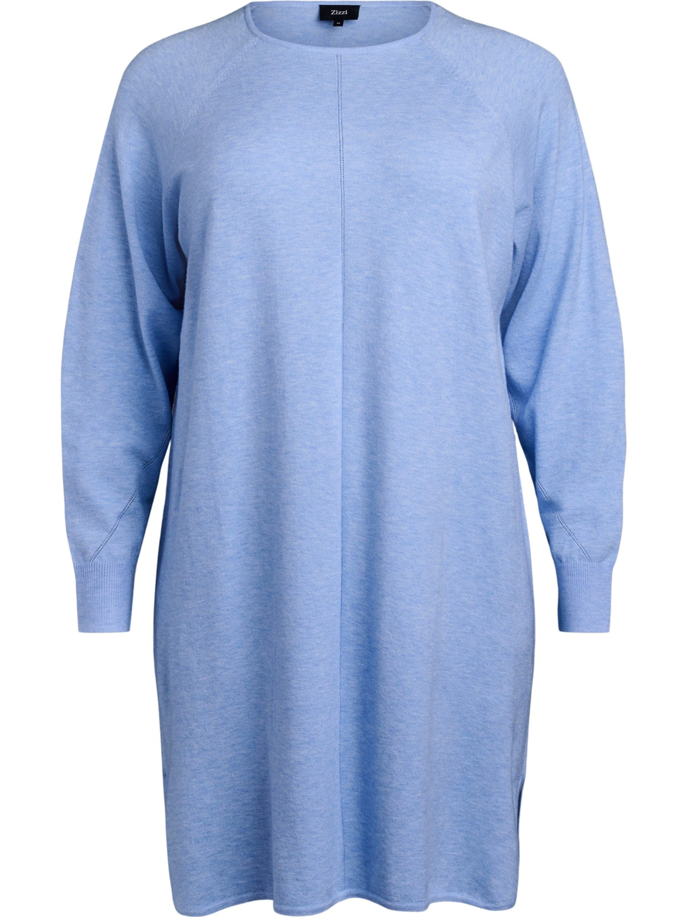 Zizzi Strikkjole 'Caella' i blå: forside