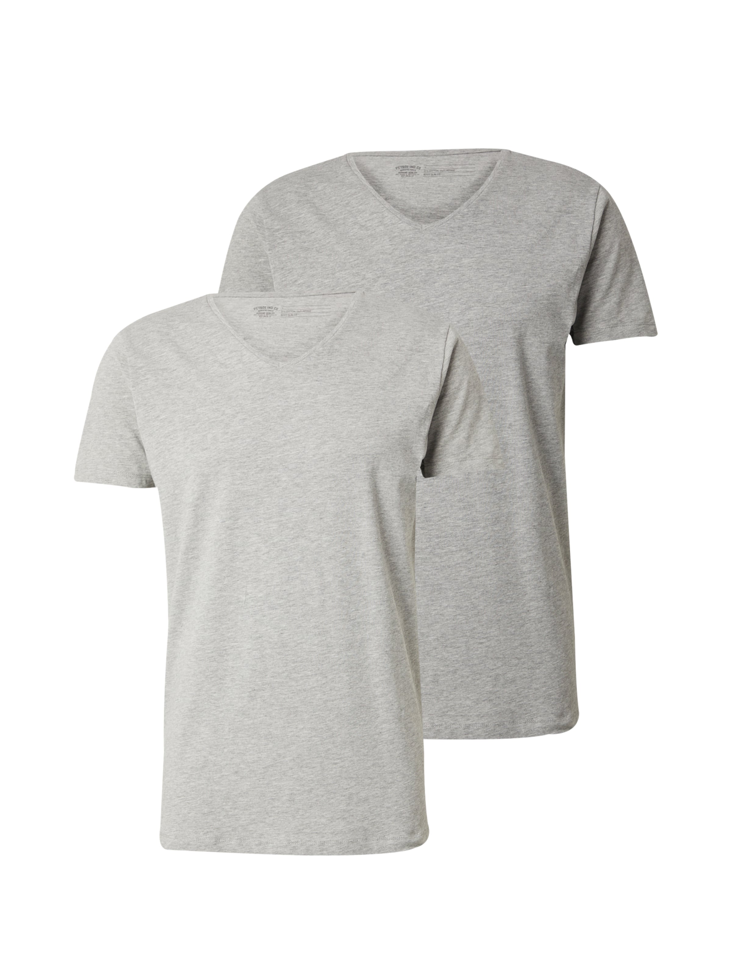 Petrol Industries Средняя посадка Футболка в Серый: спереди