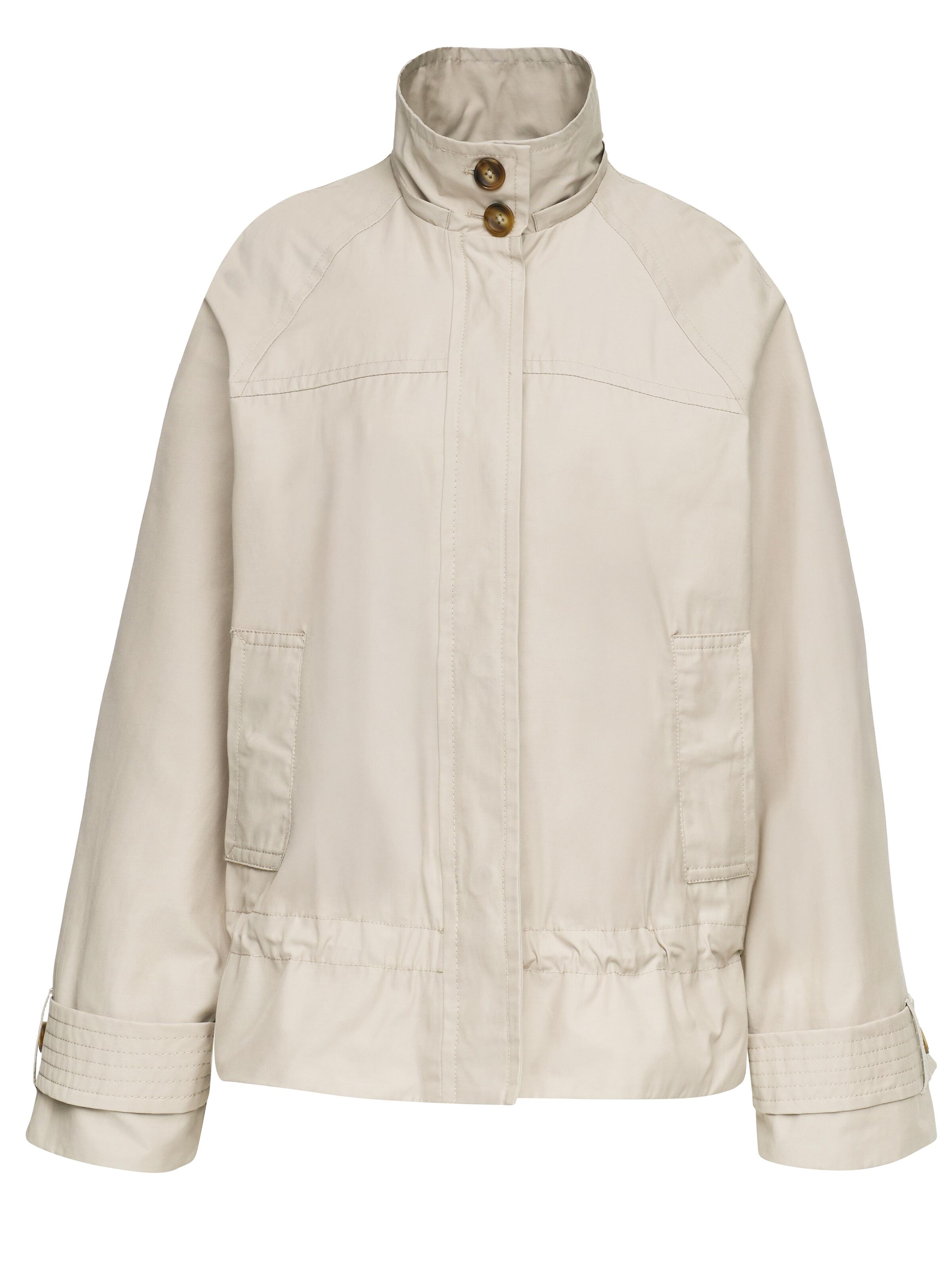 MANISA Between-season jacket 'Parka Cottonmix' in Beige