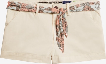 Pantalon chino Superdry en blanc : devant