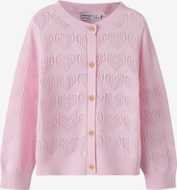 Cardigan NAME IT en rose : devant