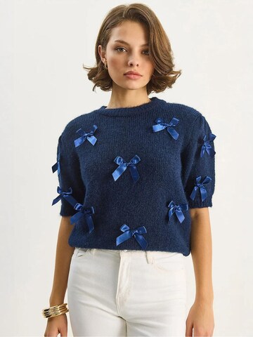 Bianco Lucci Pullover in Blau: Vorderseite