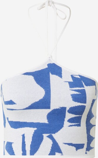Monki Tops en tricot en bleu / blanc naturel, Vue avec produit