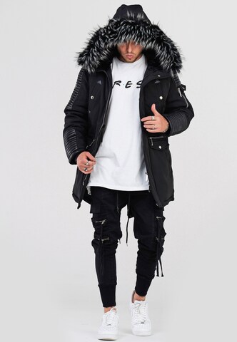 behype Winter Parka 'FADE-2' in Black