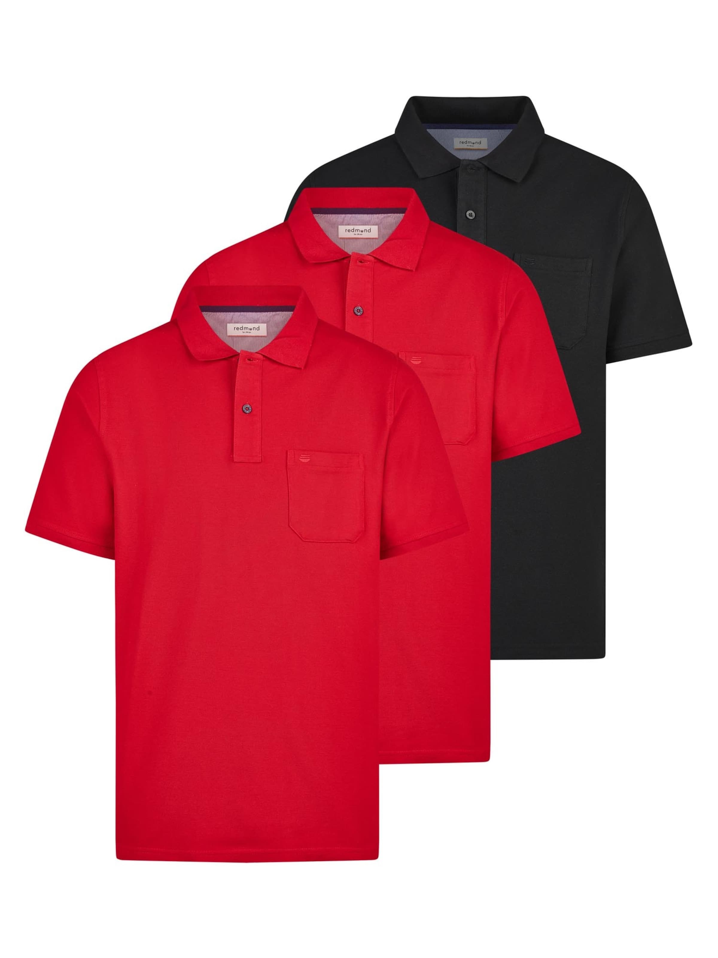 redmond Shirt 'Basic' in S/Regular in mottled red, Item view