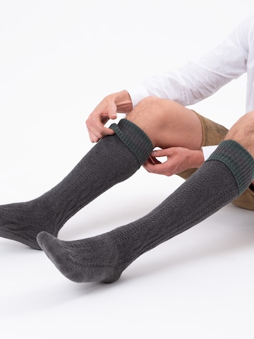 HerzSticht Traditional socks 'Wiesendistel' in Grey