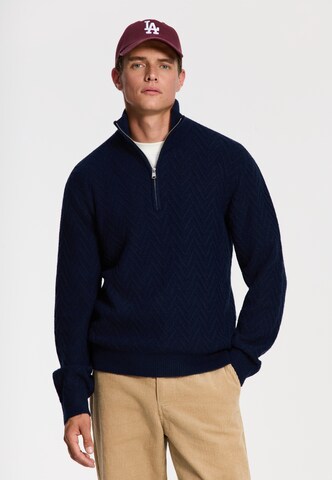 Pull-over 'ZIGZAG' Shiwi en bleu : devant