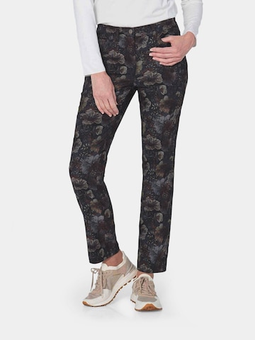 Regular Pantalon 'CARLA' Goldner en gris : devant