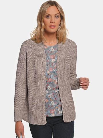 Goldner Knit Cardigan in Brown: front