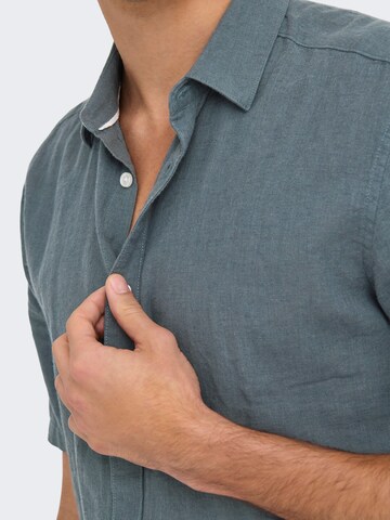 Only & Sons Slim Fit Hemd 'ONSCaiden' in Blau