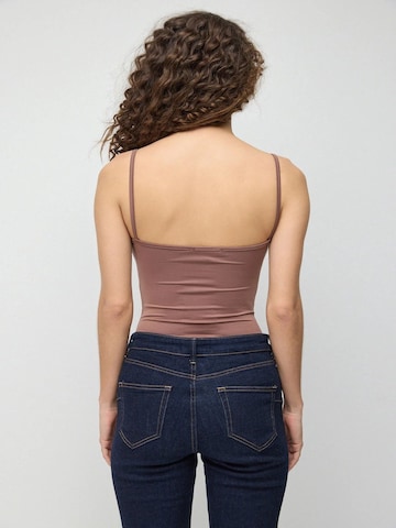 No Matter What Shirt bodysuit in Brown