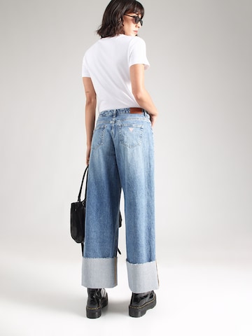 GUESS JEANS Wide leg Jeans 'GJ WIDE LEG CUFFED' i blå
