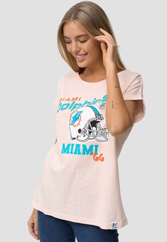 Recovered T-Shirt 'Miami Dolphins' in Pink