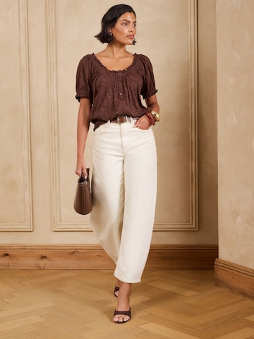 love & roses - Blusa en marrón