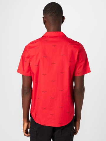 HUGO Regular fit Button Up Shirt 'Ellino' in Red