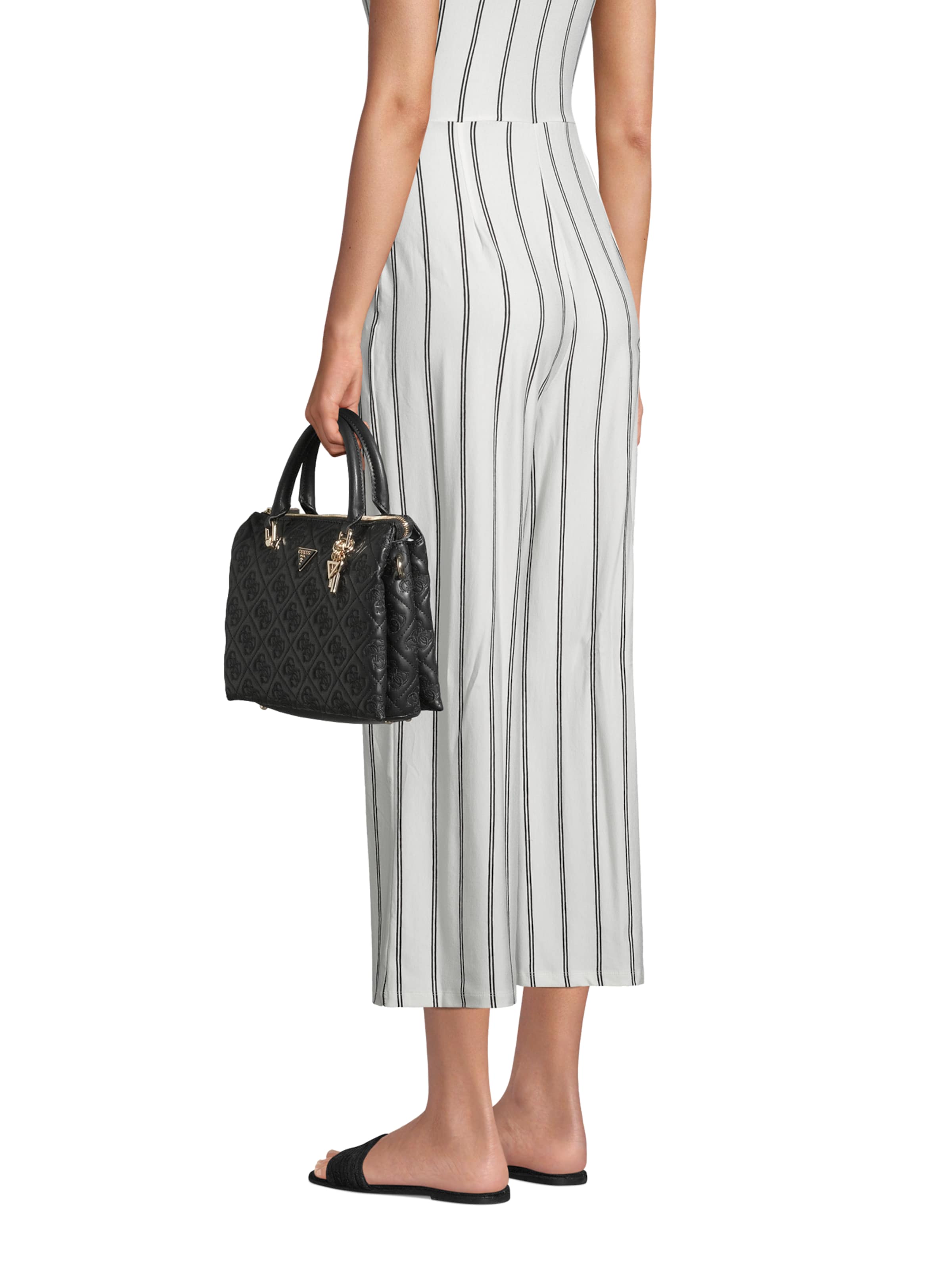 GUESS Сумки 'ADELASIA MULTI COMP SATCHEL' в Черный: спереди