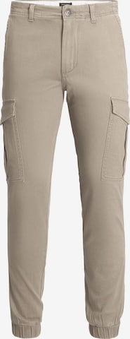 Coupe slim Pantalon cargo JACK & JONES en beige : devant