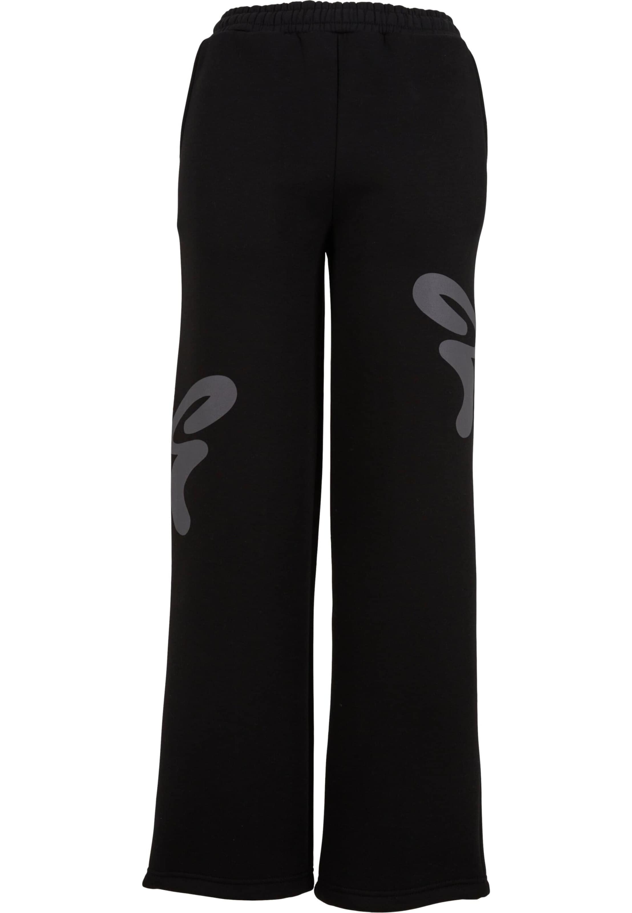 FeliciousLoosefit Hlače - crna boja