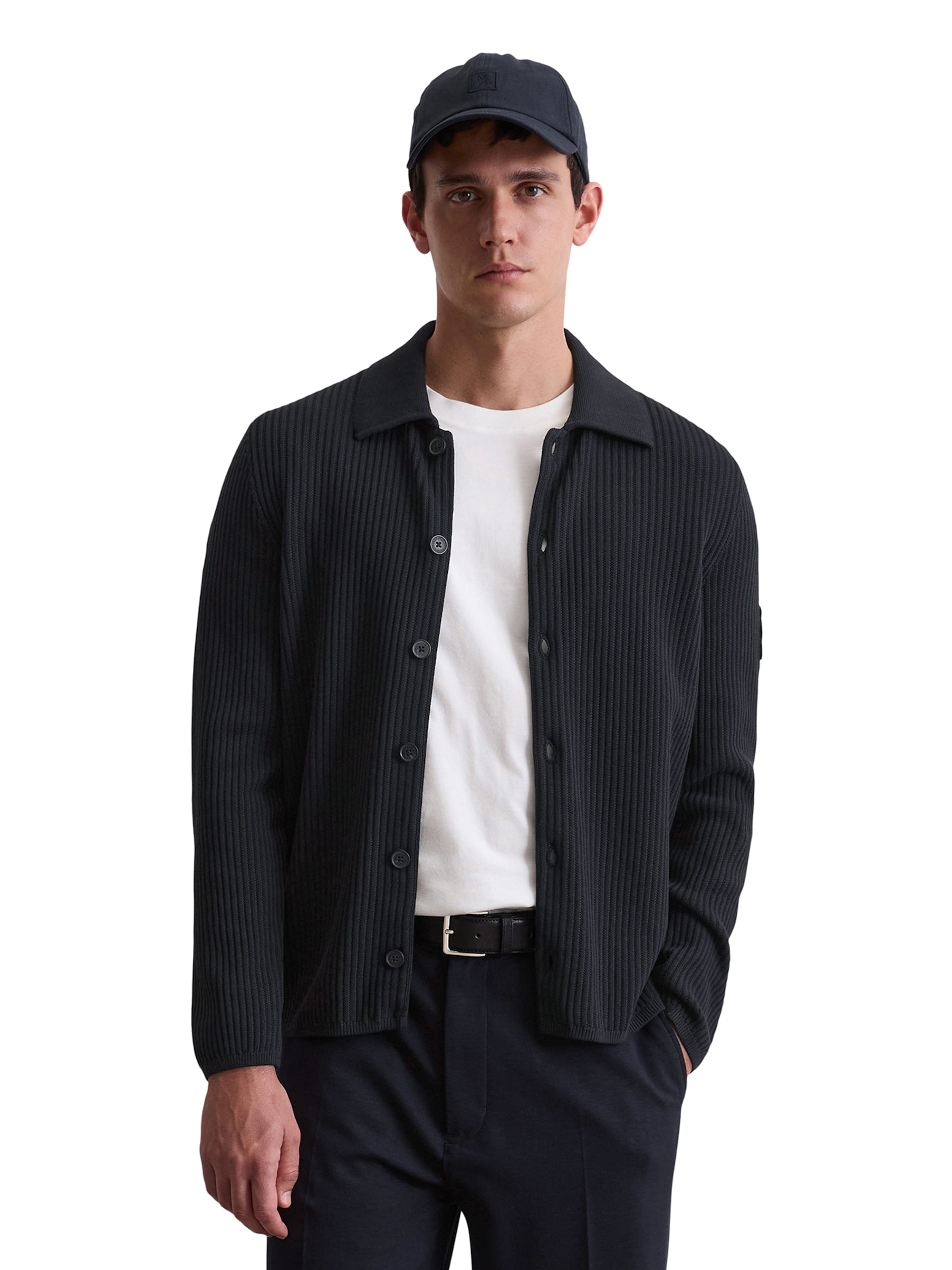 Vestes en maille Marc O'Polo en bleu : devant