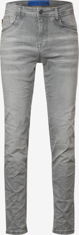 Street One MEN Slim fit Jeans in Grey: front