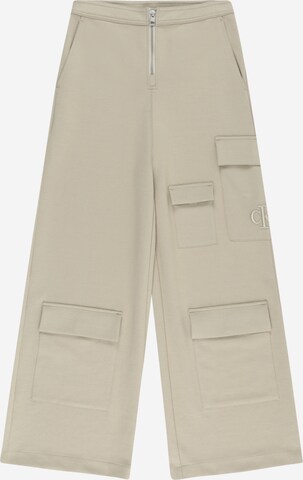 Wide leg Pantaloni di Calvin Klein Jeans in beige: frontale