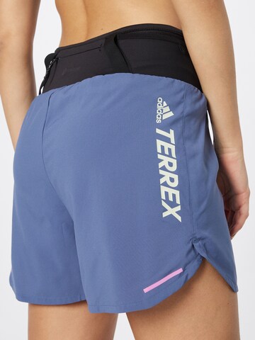 ADIDAS TERREX Regular Workout Pants 'Agravic' in Blue