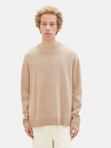 TOM TAILOR DENIM Pullover in Beige: predná strana