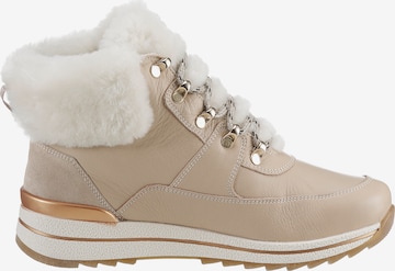 ARA Lace-Up Ankle Boots in Beige