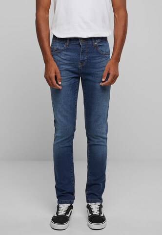 Urban Classics Tapered Jeans in Blauw: voorkant