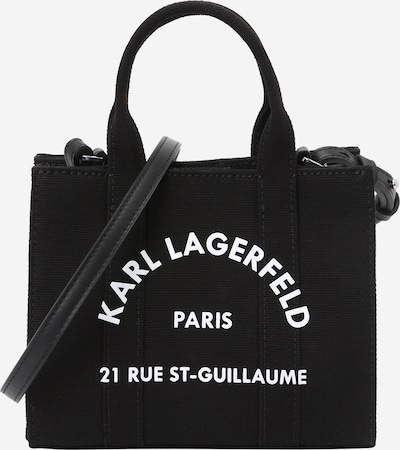 Karl Lagerfeld Käsilaukku 'Rue St-Guillaume' värissä musta / valkoinen, Tuotenäkymä