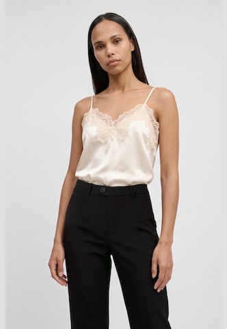 Vero Moda Petite Regular Trousers with creases 'VMTEXAS' in Black: front